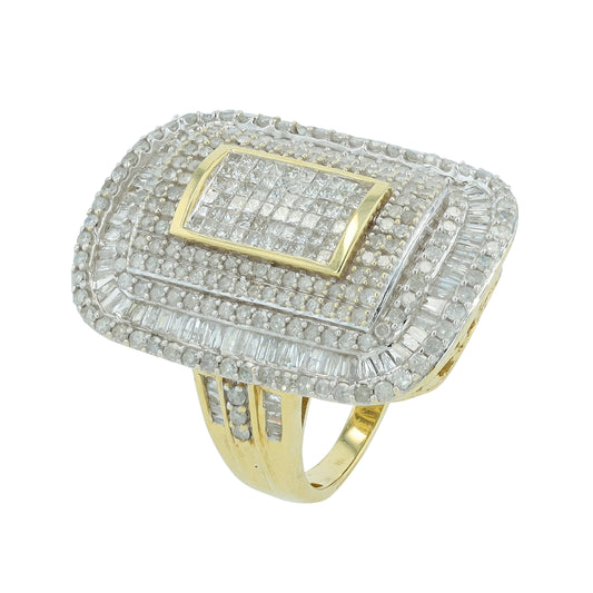 10K YG 4 CT Diamond Ring