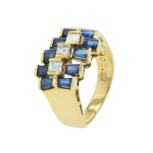 18K YG 1.18 CTW Sapphire Ring