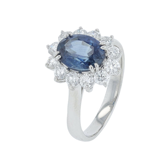 PT950 2.065 CT Sapphire Ring